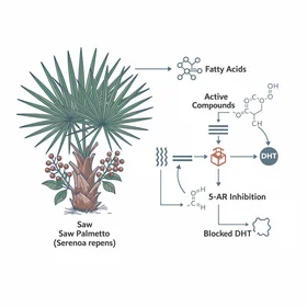 Saw palmetto botanical — primary natural DHT blocker